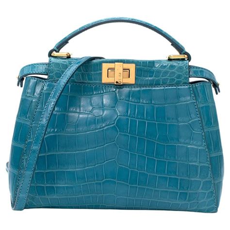 fendi croc peekaboo mini bag